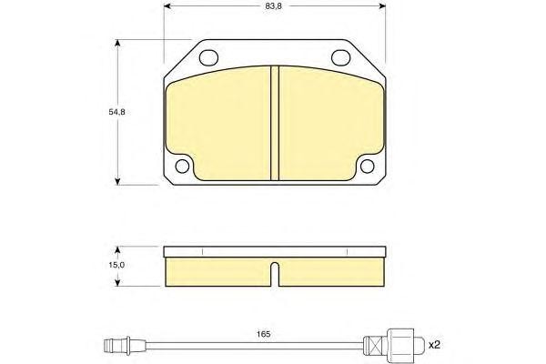 Комплект тормозных колодок, диско 6102413 GIRLING