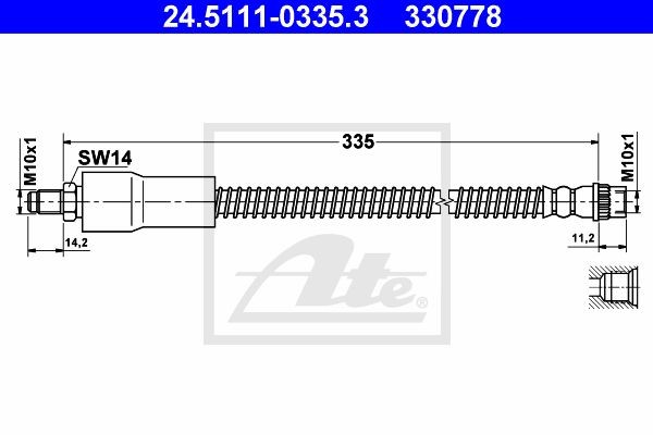 Тормозной шланг 24.5111-0335.3 ATE