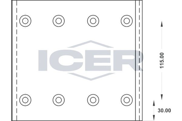 Комплект тормозных башмаков, барабанные тормоза 21993500 ICER