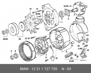 Болт 12 31 1727755 BMW