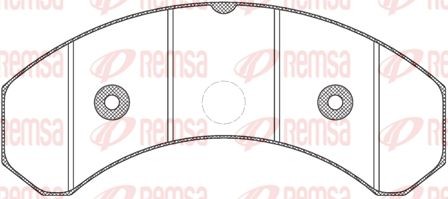 Комплект тормозных колодок, диско JCA82520 REMSA