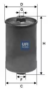 Топливный фильтр 3150700 UFI