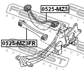 Рычаг подвески 0525-MZ3FR FEBEST