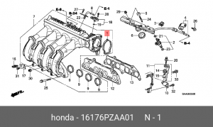 Прокладка, выпускной трубопровод 16176PZAA01 HONDA
