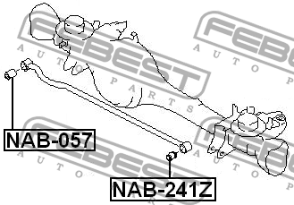 Сайлентблок - втулка амортизатора подвески NAB-057 FEBEST
