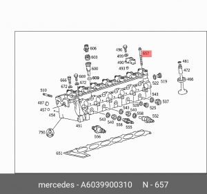 Болт крепления ГБЦ A 603 990 03 10 MERCEDES BENZ