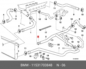 Прокладка 11 53 1 703 848 BMW