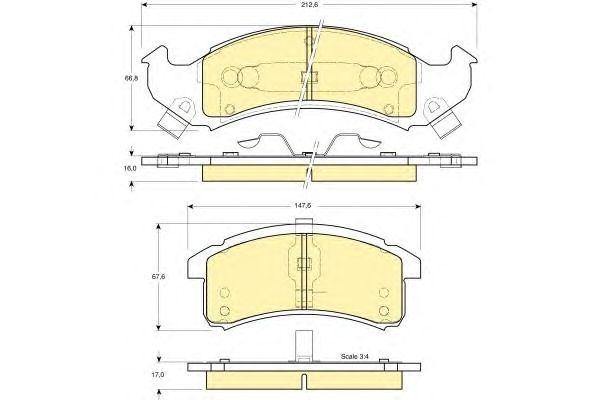 Комплект тормозных колодок, диско 6140005 GIRLING