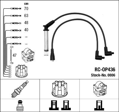 Ккомплект проводов зажигания RCOP436 NGK NTK