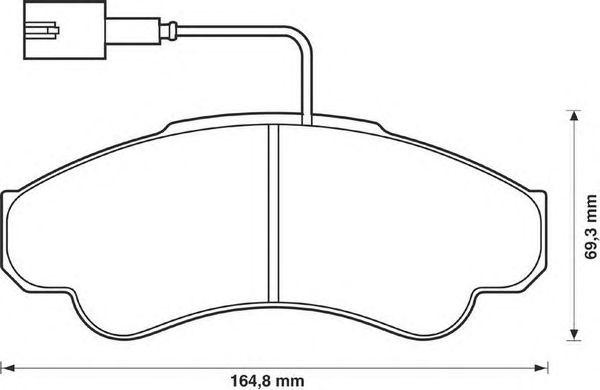 Комплект тормозных колодок, диско 573114B BENDIX JURID