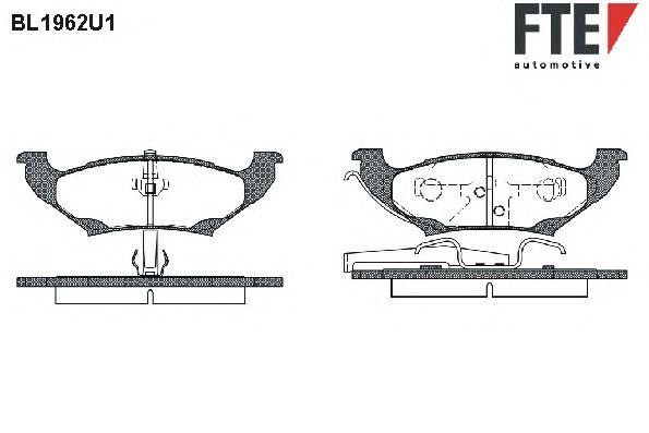 Комплект тормозных колодок, диско BL1962U1 FTE