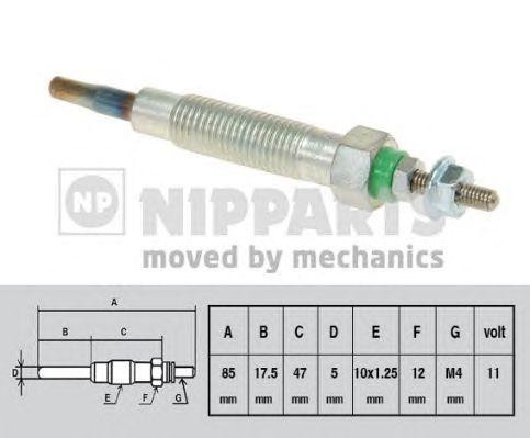 Свеча накаливания J5715012 H B JAKOPARTS NIPPARTS