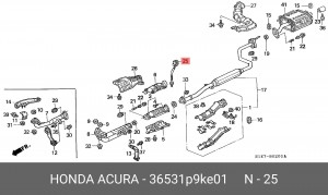 Лямбда-зонд 36531P9KE01 HONDA
