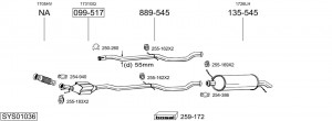 Средний глушитель выхлопных газов 171569 BOSAL