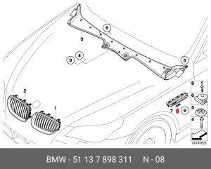 Эмблема 51 13 7 898 311 BMW