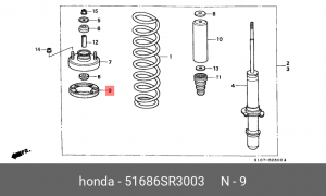 Прокладка пружины подвески 51686SR3003 HONDA