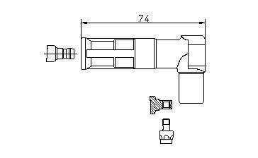 Вилка, свеча зажигания 13308A5 BREMI