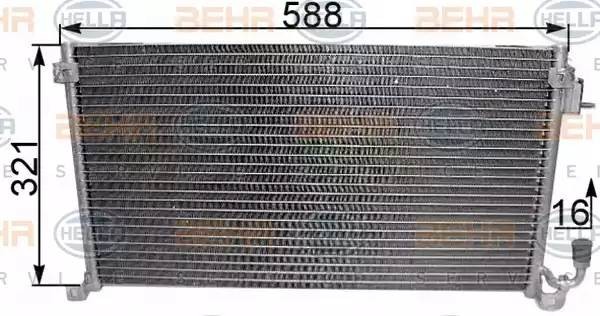 Конденсатор, кондиционер 8FC 351 300-291 HELLA
