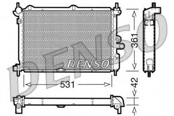 Радиатор, охлаждение двигател DRM20014 DENSO