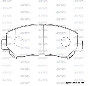 Колодки тормозные дисковые SN504 ADVICS