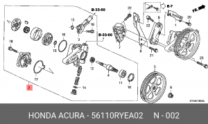 Насос ГУР 56110RYEA02 HONDA
