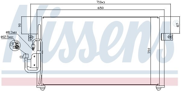 Конденсатор, кондиционер 94037 NISSENS