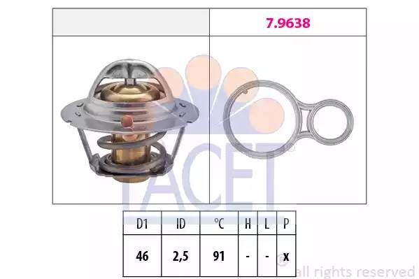 Термостат, охлаждающая жидкость 7.8524 FACET