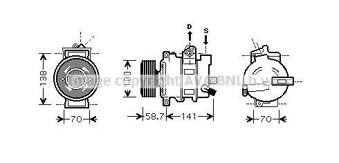 Компрессор, кондиционер AIK279 AVA