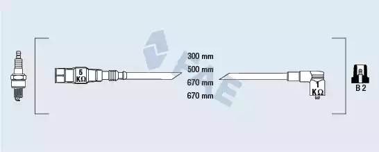Ккомплект проводов зажигания 85875 FAE
