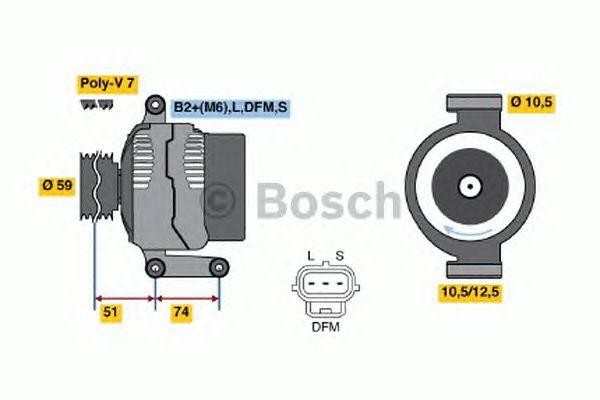 Генератор 0124315019 BOSCH