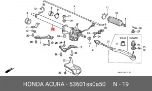 Рулевой механизм 53601SS0A50 HONDA