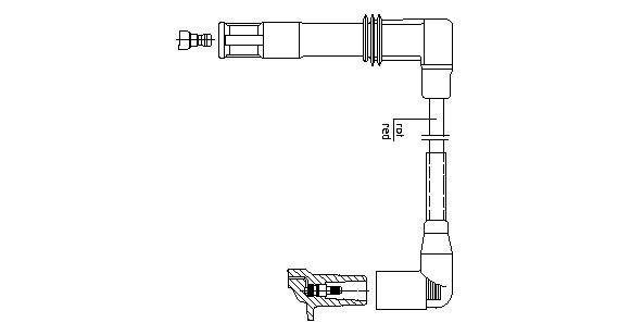 Провод зажигания 1A12E47 BREMI