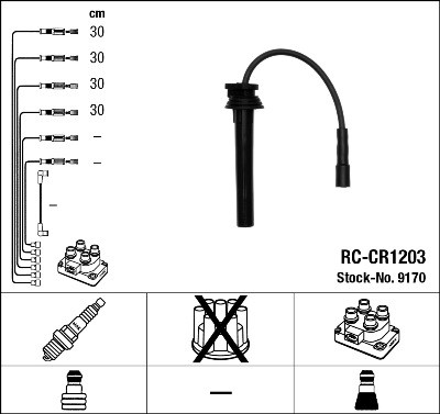 Ккомплект проводов зажигания RCCR1203 NGK NTK