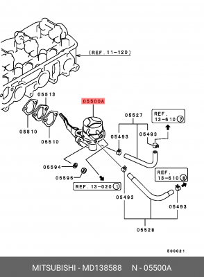 Топливный насос MD138588 MITSUBISHI