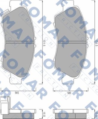 Колодки тормозные дисковые 51487281 ROULUNDS BRAKING