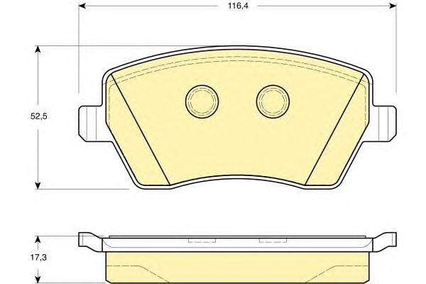 Комплект тормозных колодок, диско 6133321 GIRLING
