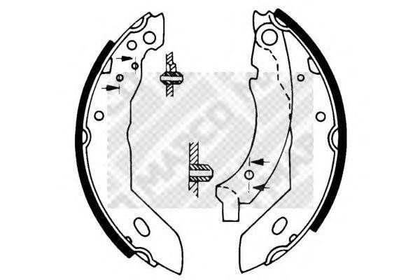 Комплект тормозных колодок 8117 MAPCO