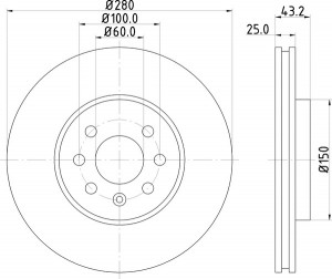 Тормозной диск MDC1703 MINTEX