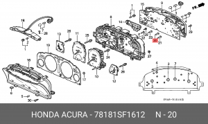 Патрон лампы 78181SF1612 HONDA