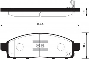 Колодки тормозные дисковые SP1361 SANGSIN
