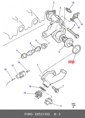 Прокладка E853135S FORD