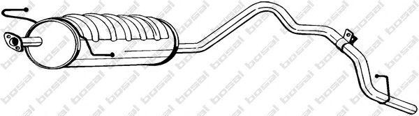 Средний глушитель выхлопных газов 283125 BOSAL