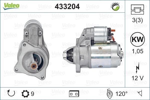 Стартер 433204 VALEO PHC