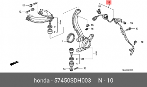 Датчик, частота вращения колеса 57450-SDH-003 HONDA
