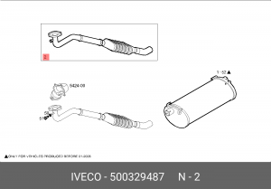 Выпускной трубопровод 500329487 IVECO