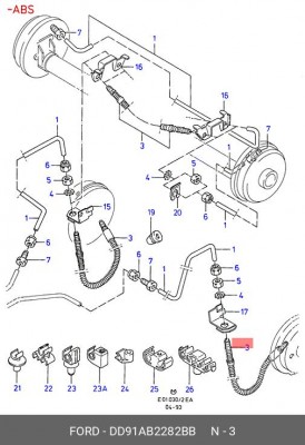 Тормозной шланг DD91AB-2282-BB FORD