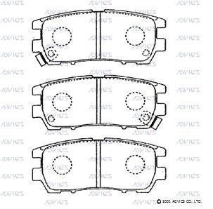 Колодки тормозные дисковые D2N037 ADVICS