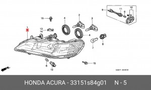 Основная фара 33151S84G01 HONDA
