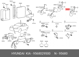 Датчик, частота вращения колеса 9568029500 HYUNDAI KIA