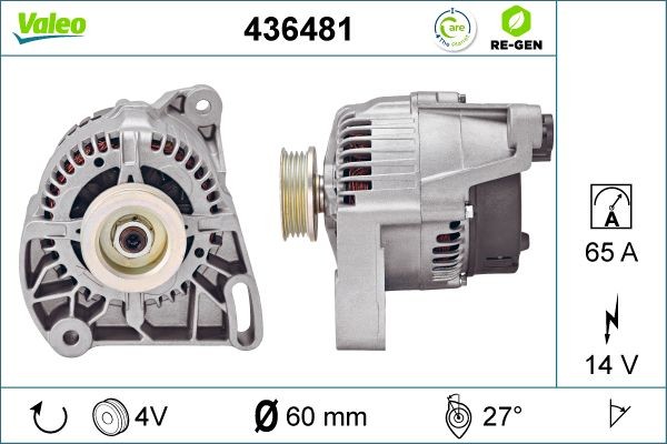 Генератор 436481 VALEO PHC